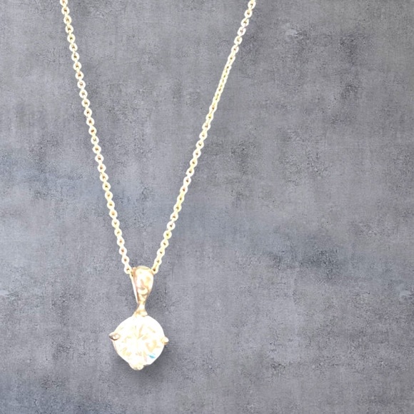 Silver plated clear CZ Express pendant & necklace - Picture 7 of 8